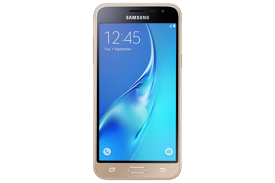Samsung Galaxy J320 ve zlatém provedení-
